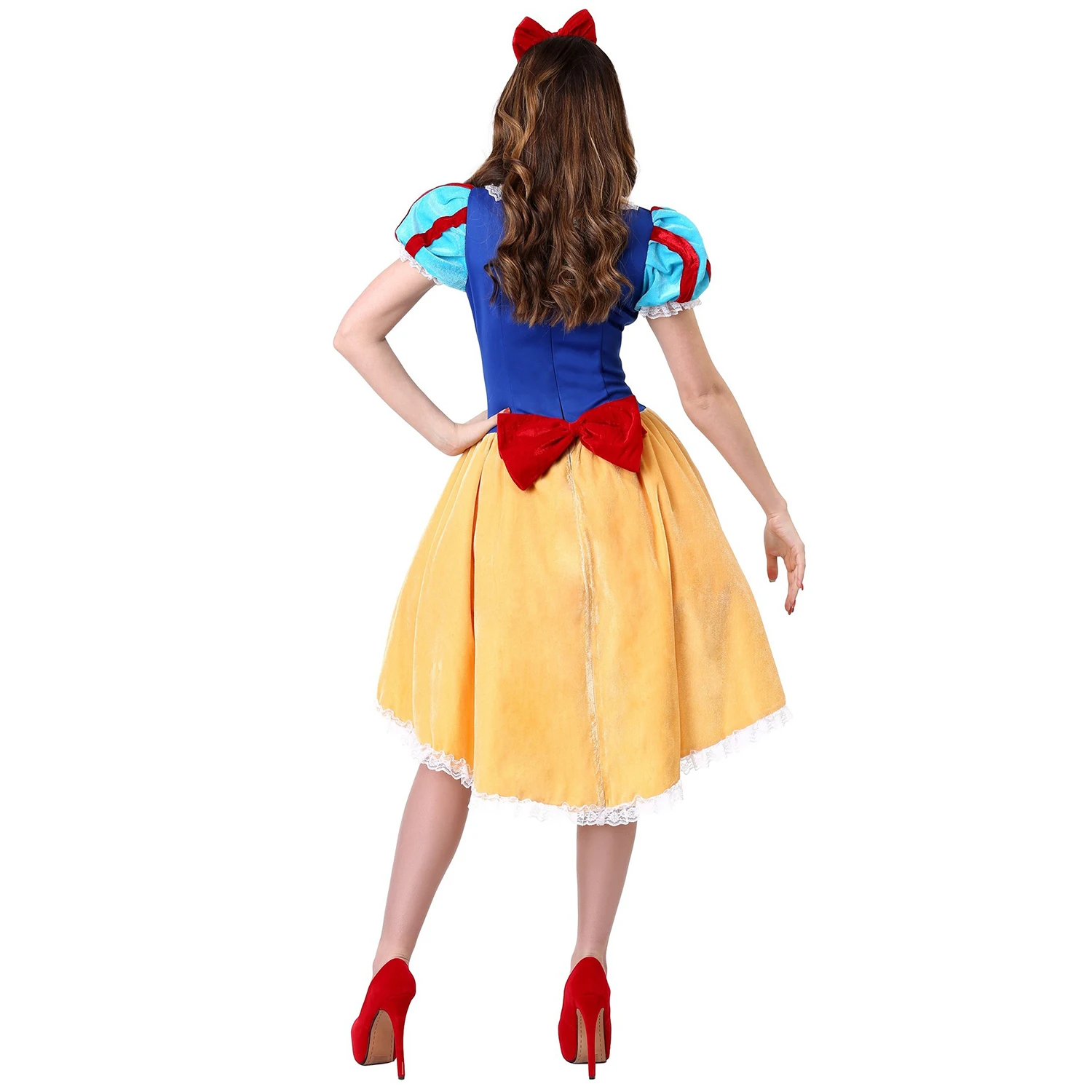 Классический Сказочный Белоснежка костюм принцессы для костюмированного представления взрослых женщин Хэллоуина представления фантазия принцессы ролевые игры наряд