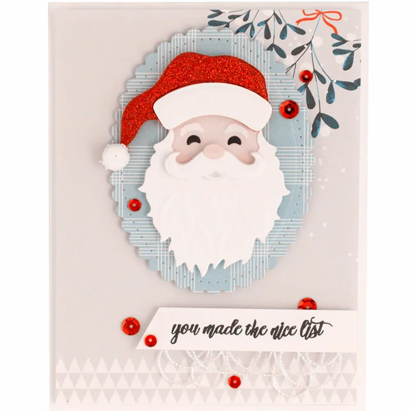 

5Pcs new santa Claus Metal Cutting Dies Stencils For Card Making Decorative Embossing Suit Paper Cards Stamp DIY