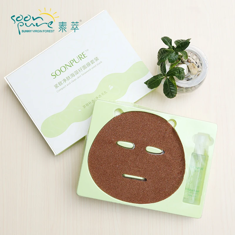 

SOON PURE Seaweed Seed Lifting Firming Sleeping Face Mask Face Care Anti Aging Skin Whitening Moisturizing Acne Treatment 8PCS