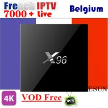 X96 с 1 год IPTV, французский бельгийский IPTV приставка арабский IPTV box Linux система IPTV box set top box