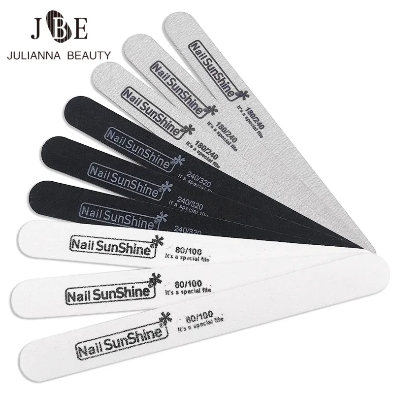 

10Pcs Wooden Nail File 80/100/180/240/320 Strong Professional Disposable Double Side Nail Art Sanding Buffer Files Manicure Tool