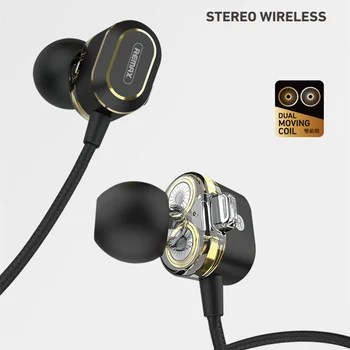 

Original Remax Sports Bluetooth Headset Wireless Stereo Music Earphone Bluetooth 5.0 Double Moving Circle For iPhone Xiaomi