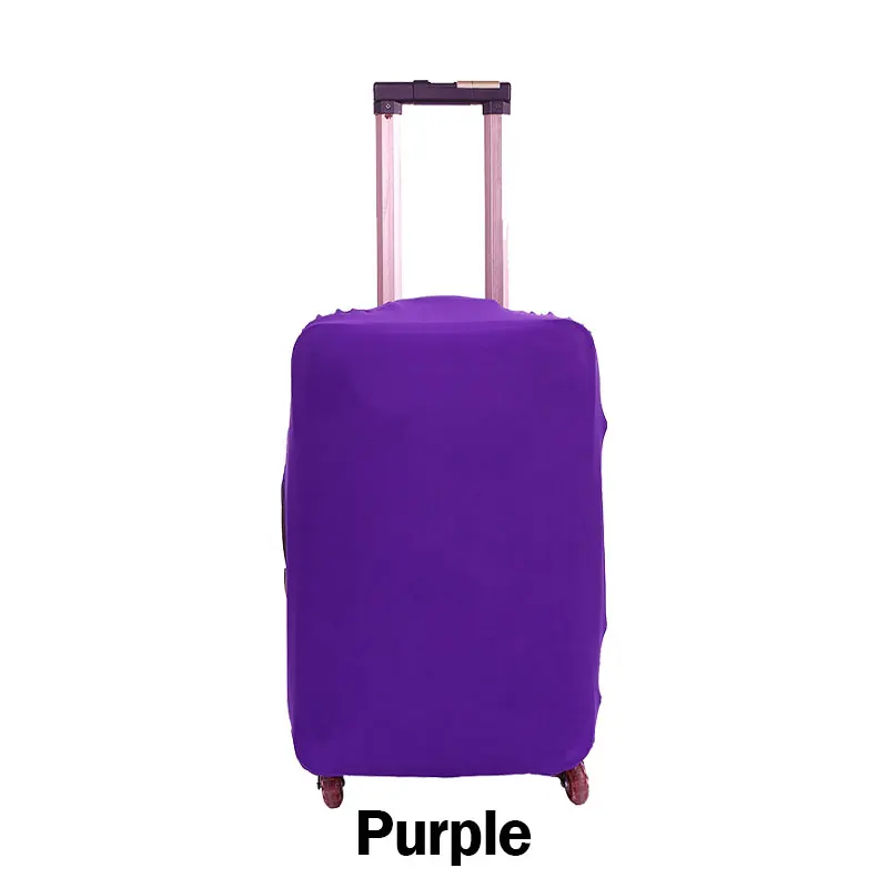 Дорожный эластичный чехол для багажа, защитный чехол из эластичной ткани, чемодан на молнии, Защитные Чехлы, аксессуары для путешествий, Чехол для багажа - Цвет: Фиолетовый
