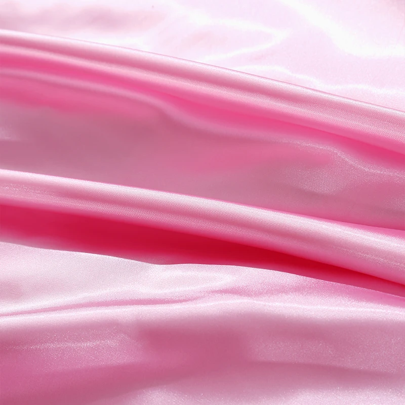 Slowdream бледно лиловый шелк атлас Постельное белье одноцветное Цвет постельное