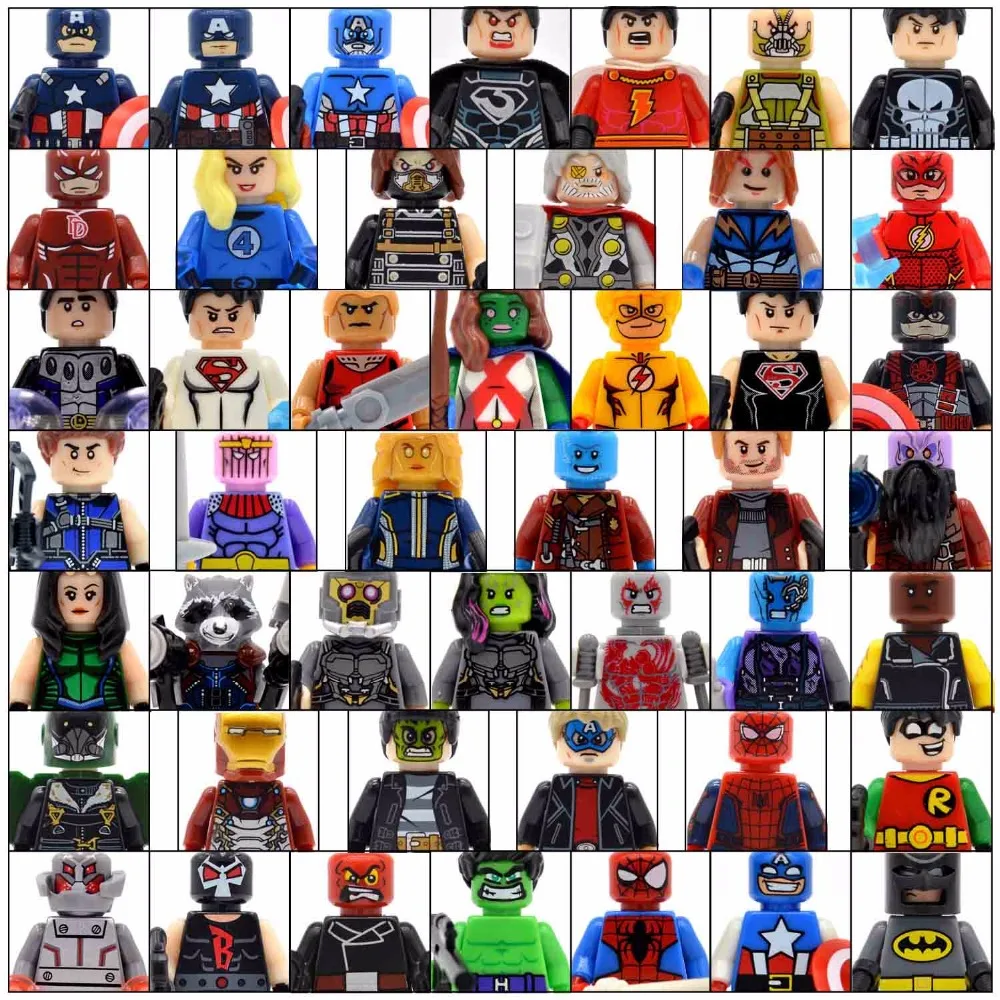 

20PCS/lot Wolverine X-Men Quick Silver Captain America WWII Super Heroes Building Blocks Bricks Gifts Toys for Children