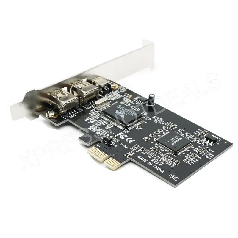 Карта контроллера PCI-E Express FireWire 1394a IEEE1394 с низкопрофильным кронштейном