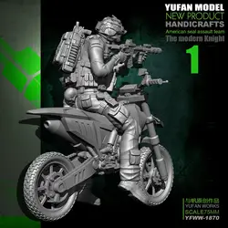 1/24 75 мм 125 каучуковая фигурка солдатом модель с мотоциклом YFWW-1870
