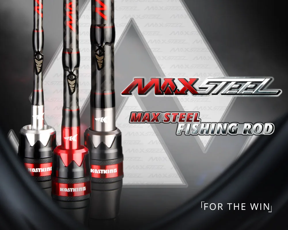 KastKing Max Steel Light Spinning Casting Fishing Rod with 24 Ton Carbon Fiber SiC Rings 1.80m 1.98m 2.13m 2.28m Silver Red Gray
