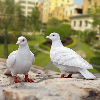 

Outdoor patio creative resin simulation animal sculpture dove statue/Miniature garden ornament Christmas decoration for home