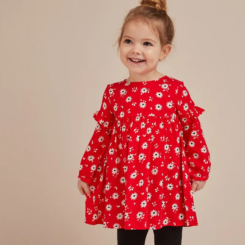 

Jumping Meters Princess Baby Girl Clothes Long Sleeve Dresses Kids Christmas Vestidos Floral Girls Dresses Children Costume