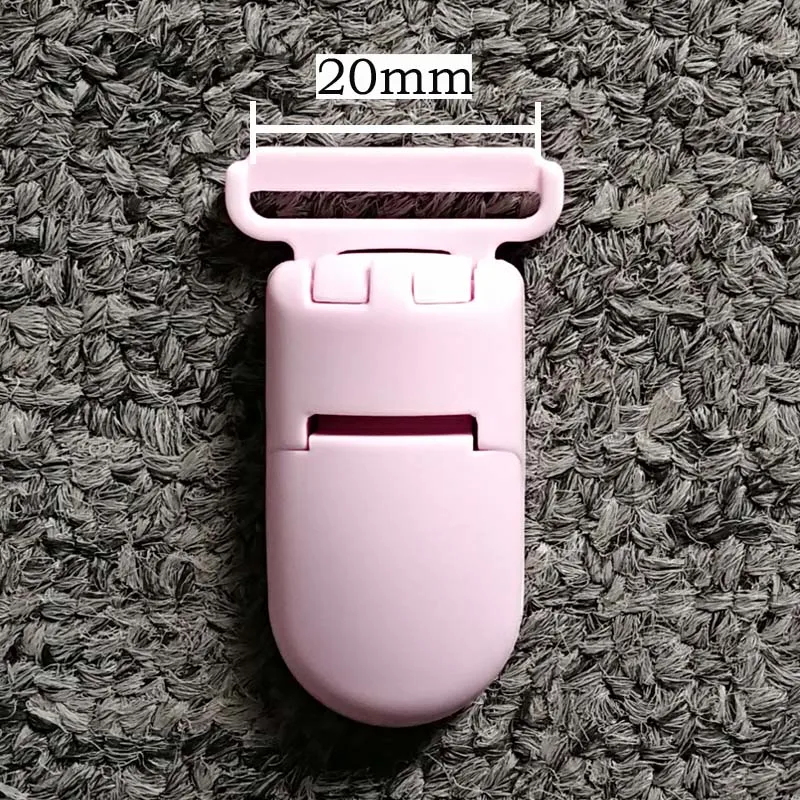 2,0 см Kam брендовые Пластиковые Детские пустышки пустышка цепь держатель зажимы для 20 мм ленты подтяжки зажимы - Цвет: Naked pink