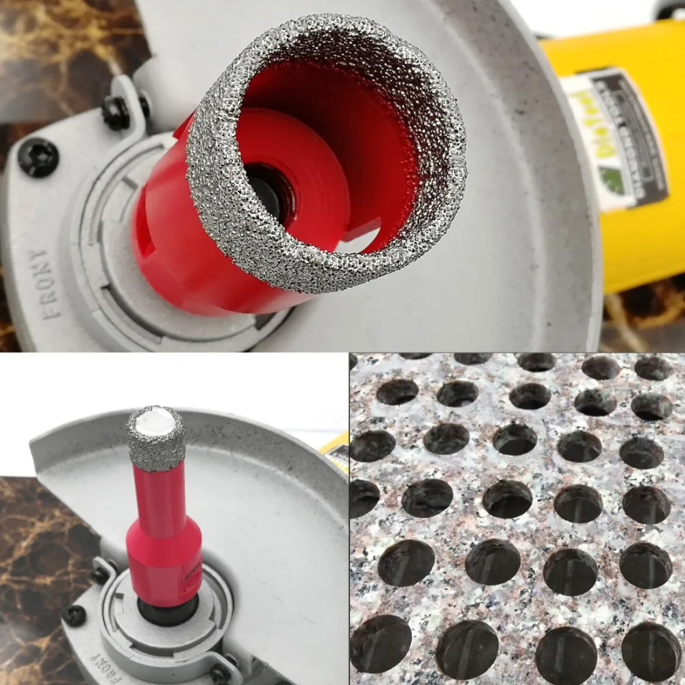 SHDIATOOL 1pc Vacuum Brazed Diamond Drilling Core Bits With M14 Connection Drill Bits 10MM Diamond Height Hole Saw SHDIATOOL 1pc Vacuum Brazed Diamond Drilling Core Bits With M14 Connection Drill Bits 10MM Diamond Height Hole Saw