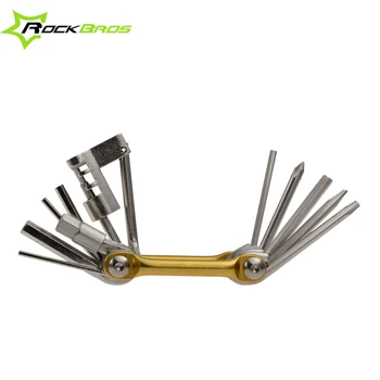 ROCKBROS 11 In 1 MTB Road Bike Bicycle multifunctional Mini Repair Folding Tools Sets Kit Tools Wrench Screwdriver Chain Cutter