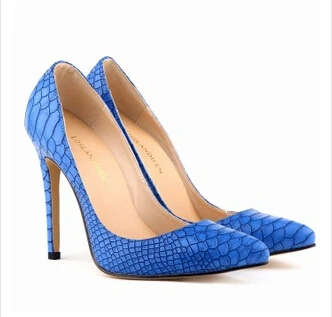 Loslandifen/женские туфли-лодочки на высоком каблуке в европейском стиле; пикантные туфли со змеиным узором; большие размеры 34-42; женские туфли для ночного клуба на шпильке с острым носком - Цвет: As Picture Color
