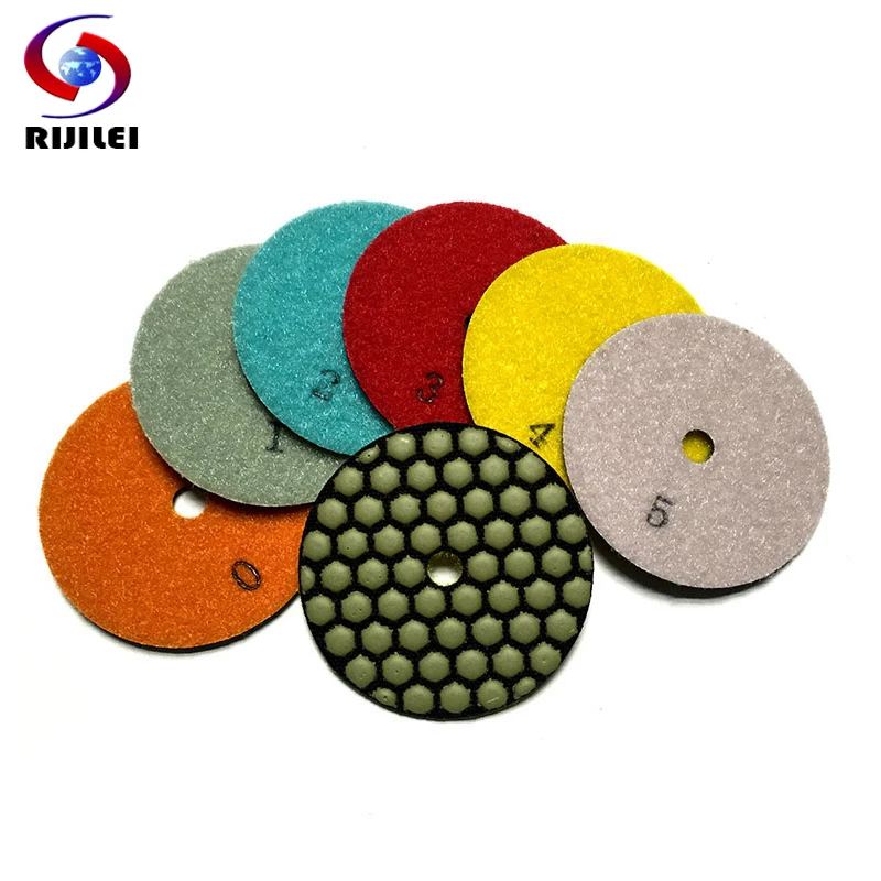 

(3GM) Free shipping 6 pcs/lot 80mm dry polishing pad 3 inch Flexible diamond polishing pads thin granite polishing pads