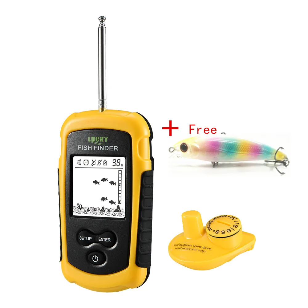 

Sonar Fishfinder FFW1108-1 Wireless Fish Finder Sonar Echo Sounder for Fishing Findfish 40m Depth Range Ocean Lake Sea Fishing