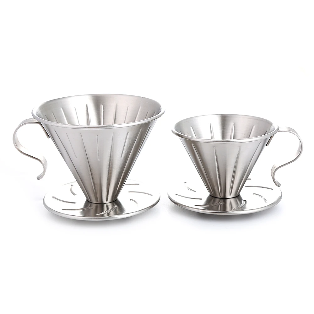 Realand нержавеющая сталь Clever Pour Over Coffee Dripper Brewer Cone Filter кофеварка с идеальной подставкой Realand нержавеющая сталь Clever Pour Over Coffee Dripper Brewer Cone Filter кофеварка с идеальной подставкой