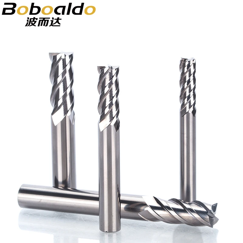 1 шт. HRC 65 Cermet 4 флейты спиральная Концевая фреза CNC Высокая износостойкость для
