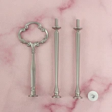 Металлическая Свадебная подставка для тортов Фитинг 3 уровня центр оборудования Свадебный кекс Свадебная подставка для тортов стержень