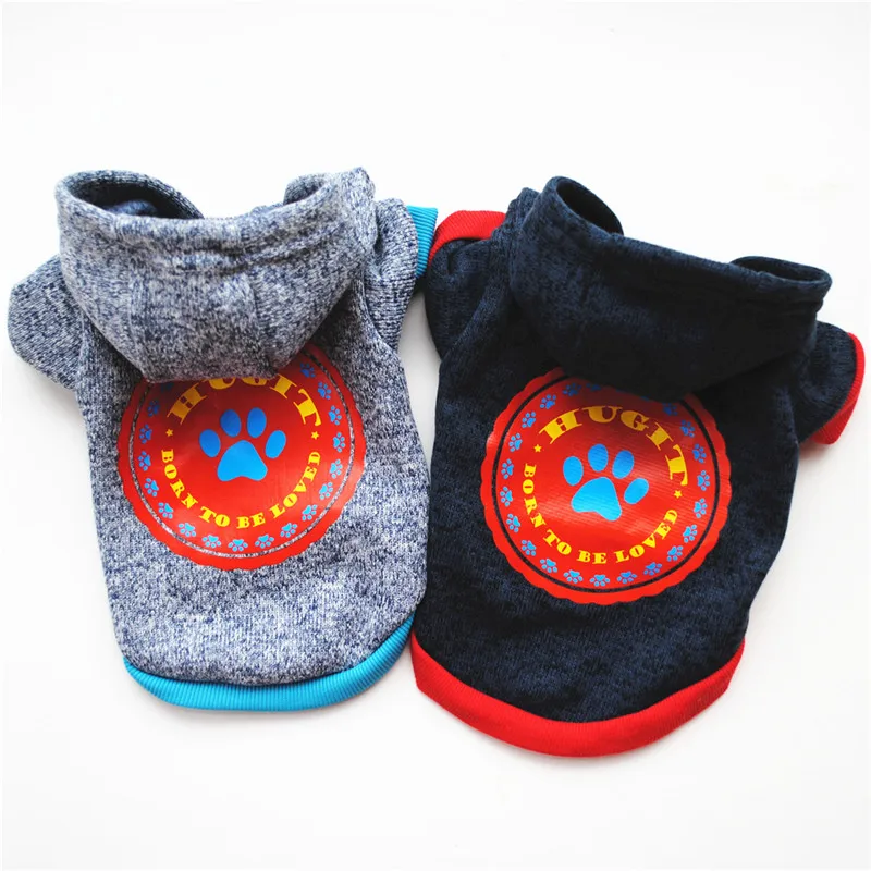 

Pets Dogs Clothes Autumn Winter Fashion Wool Fleece Warm Sweatshirt For Small Dogs Sleeve Catch Hooded Hoodies For Dogs Puppy