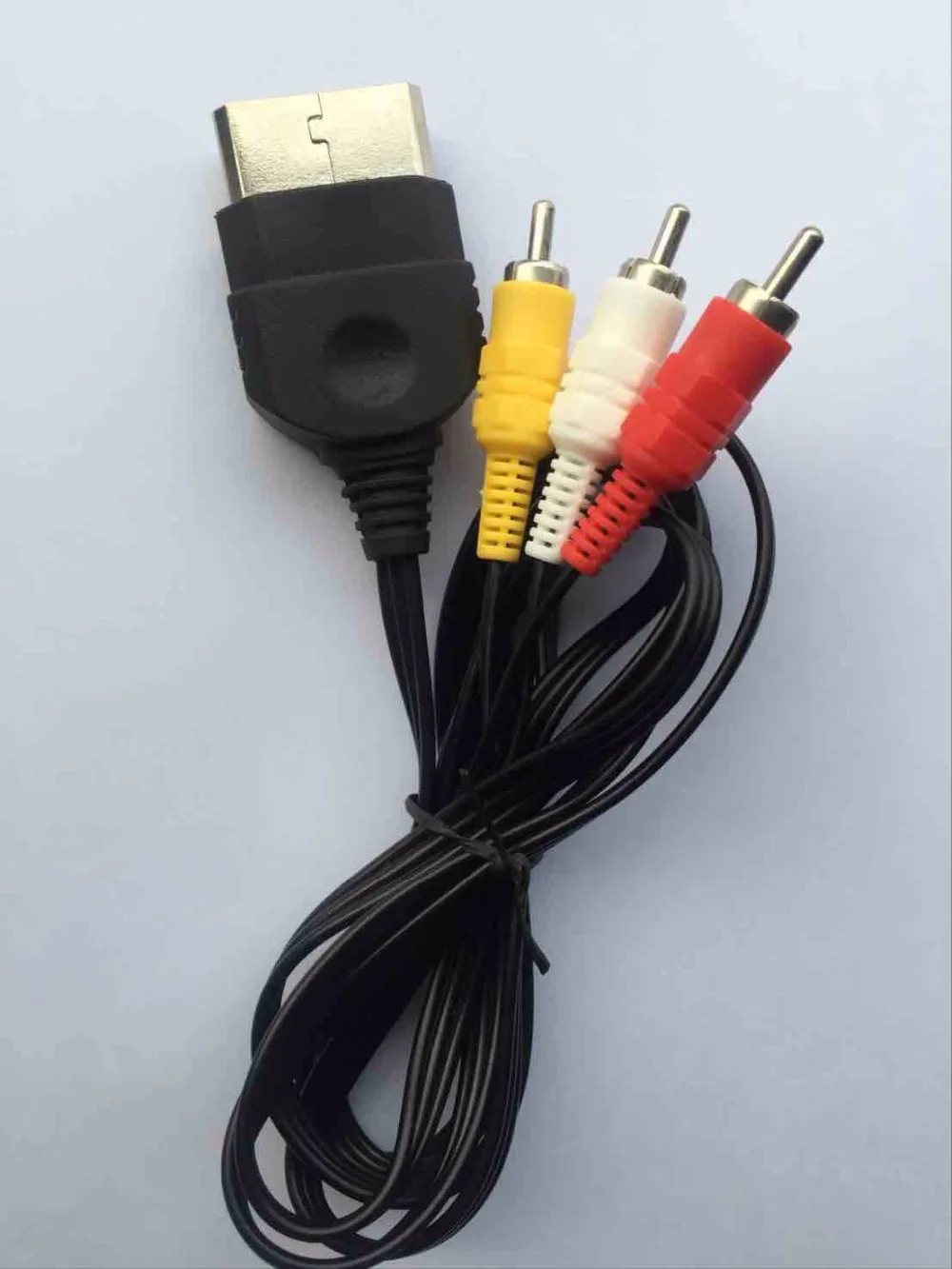 

100pcs 1.8M 6FT Audio Video AV Adapter Cable HD 24Pin AV Adapter Cord For Xbox Game Console with 3 RCA Lead