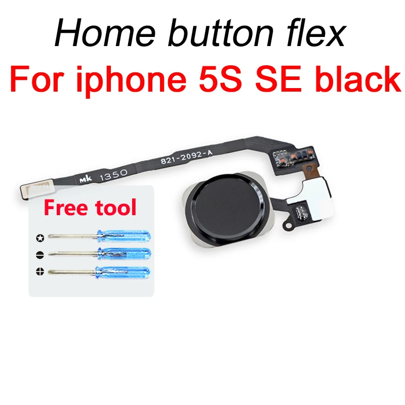 

Original For iPhone 5S SE Home Button Flex Cable with Fingerprint Touch ID Sensor Assembly Phone Repair Parts Black