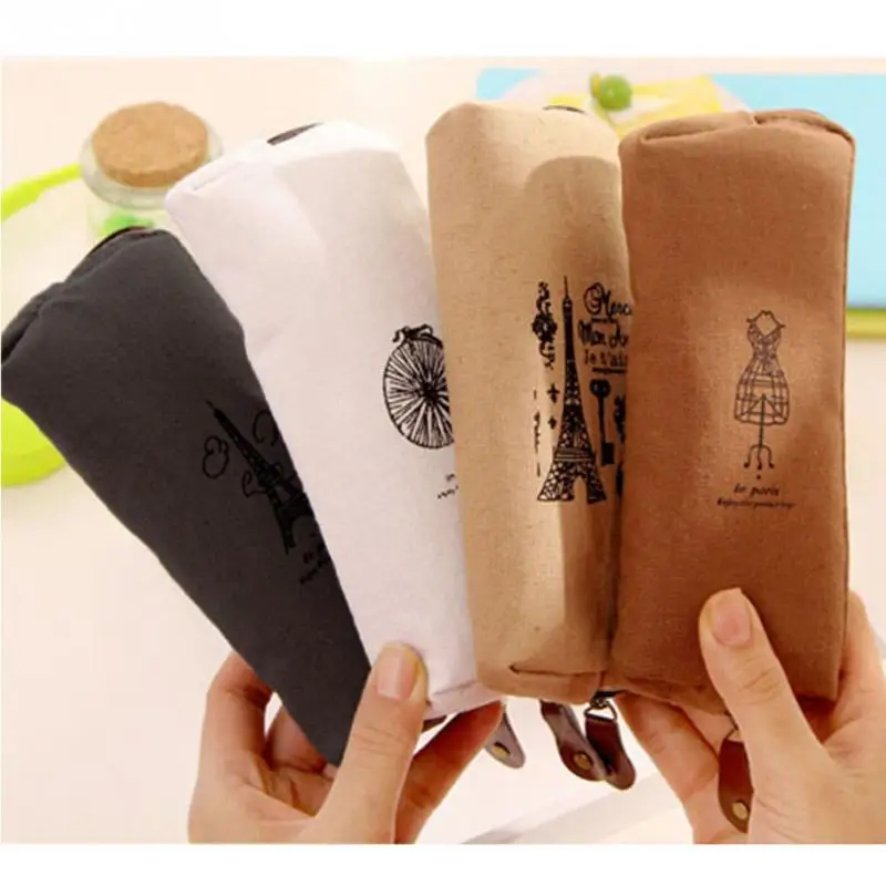 

New Fashion Retro Canvas Cosmetic Makeup Bag Coin Pouch Zipper Bag Mini Make-up Bag 4 Patterns for Choice