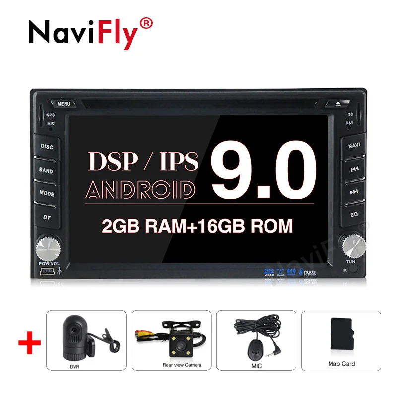 NaviFly ips экран DSP Android9.0 два Din универсальный автомобильный мультимедийный для Nissan X-Trail XTrail X Trail T32 T31 Qashqai hyundai - Цвет: add dvr