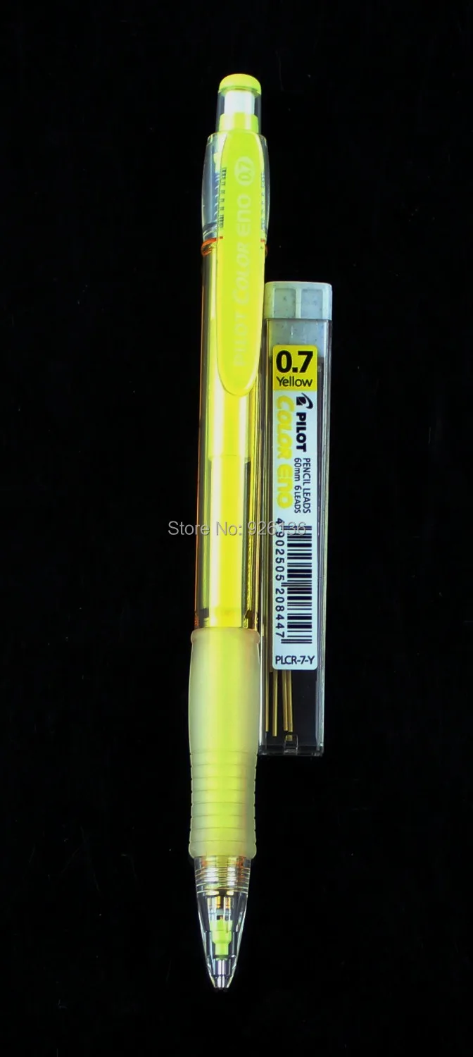 New Pilot Color Eno Mechanical Pencil 0.7 mm Yellow Body Plus one Tube