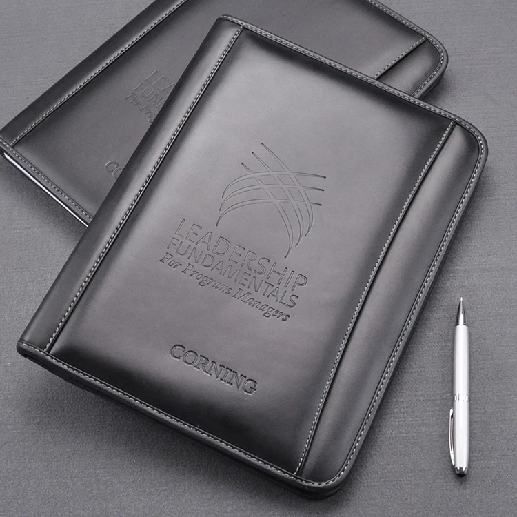 A4 genuine cowhide leather business manager file bill document manila