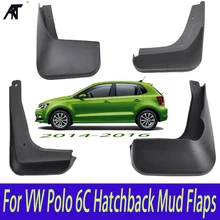 Set Molded Mud Flaps For VW Polo 6C Hatchback 2015 2016 Polo Mudflaps Splash Guards Front