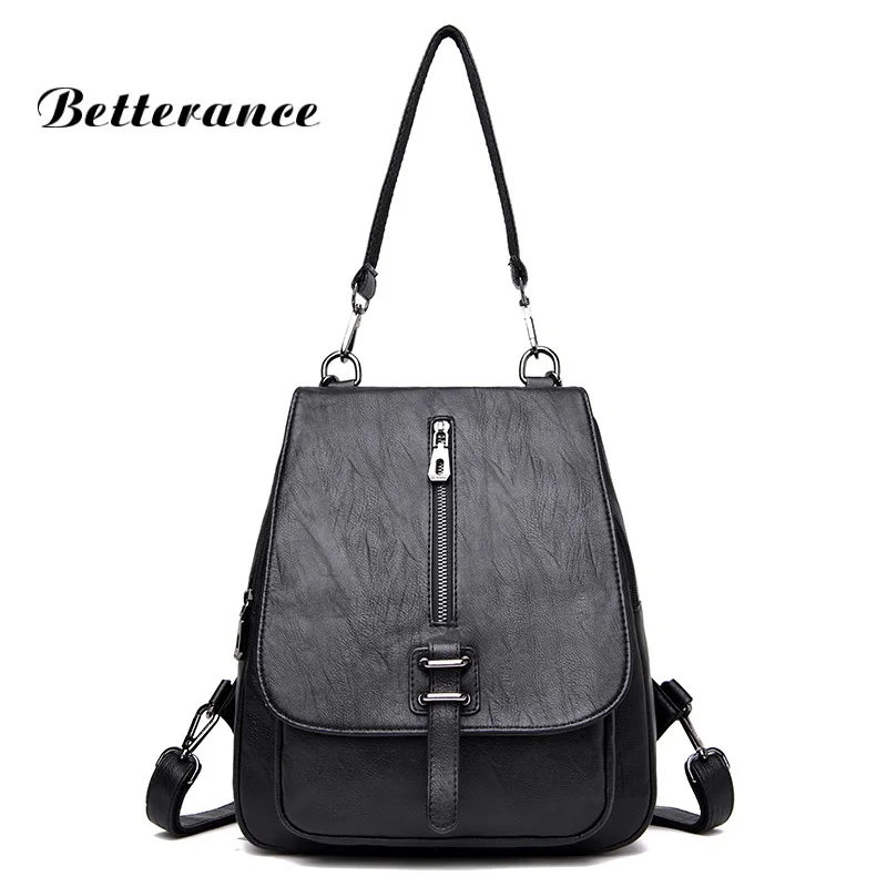

Betterance 2019 soft pu Backpack New Women Backpack Travel Bag Backpack Women Girls Shoulder Bag PU Leather Holographic Backpack