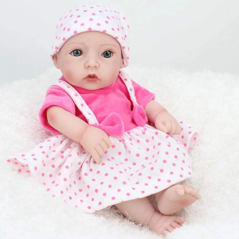 

KAYDOR Doll Mini Alive Baby Girl 10 Inch 25cm Reborn Newborn Baby Realistic Real Dolls Silicone Full Body Washable for Girl Gift