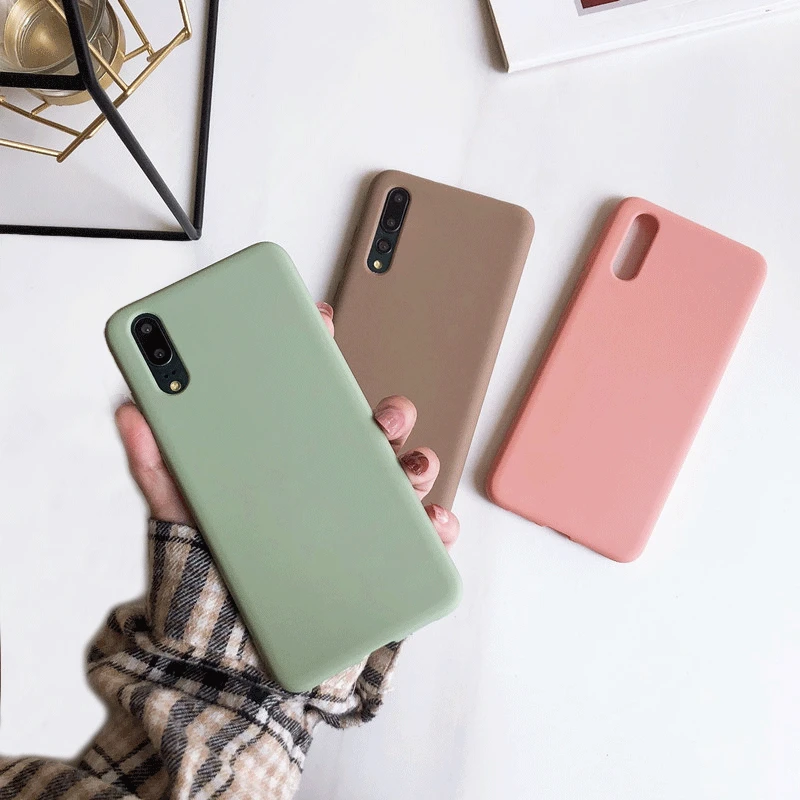 

Fashion Multiple Colors To Choose Solid Color Candy Phone Case For Huawei Honor 10i 10 9 8A 8C 8X 7X Nova 4e 4 3 3i 2S Soft Capa