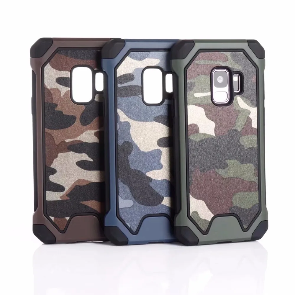 

80pcs /lot Shockproof Army Camo Camouflage Cover For Samsung Galaxy S9 S9 plus s10 s10 plus Note8 Note9 phone case cover