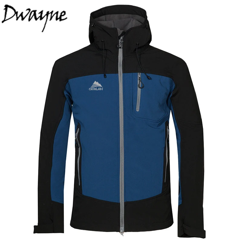

Men Hiking Walking Coat 2019 Outdoor Plus Velvet Jacket Men's Breathable Waterproof Mountaineering Coat Soft Shell Clothing