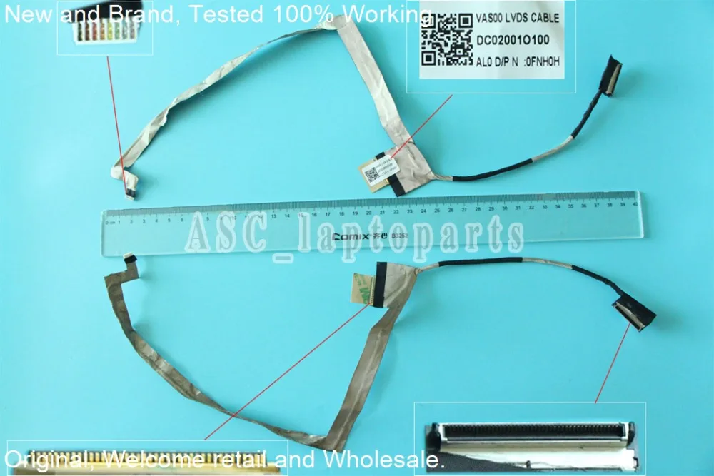 

New Original LCD LED Screen Video Flex Cable For DELL Alienware 17 R1 M17X R5 R6 P18E 17X Display Cable FNH0H DC02001O100
