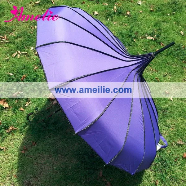 Мода ветрозащитный пагода зонтик дамы Девушка Защита от солнца свадьбы невеста зонтик 10 шт./лот