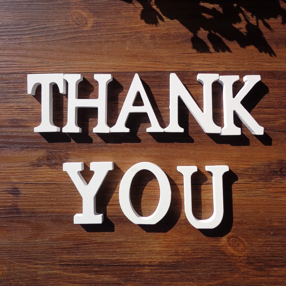 New White Wood Wooden Letter Wedding Party Birthday Xmas Home Garden Decoration