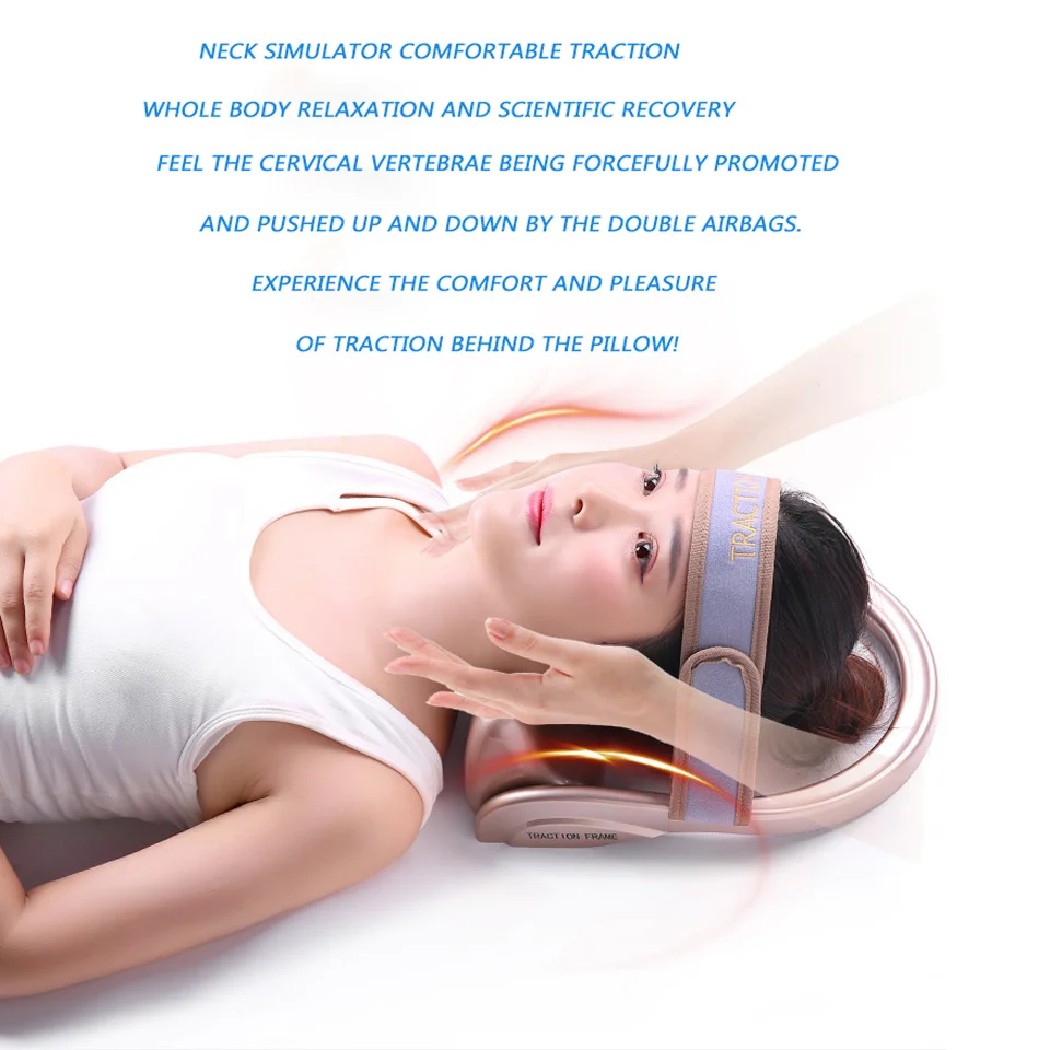 

Manual Portable Pneumatic Cervical Vertebra Tractor Neck Traction Pillow Inflatable Cervical Traction Device Neck Pain Relief