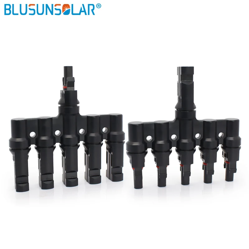 

500Pairs /Lot IP67 5 to 1 T Branch MC4 Connector Male and Female With TUV UL Certification 100% PP0 2.5mm sq~~6.0mm MTT5AB