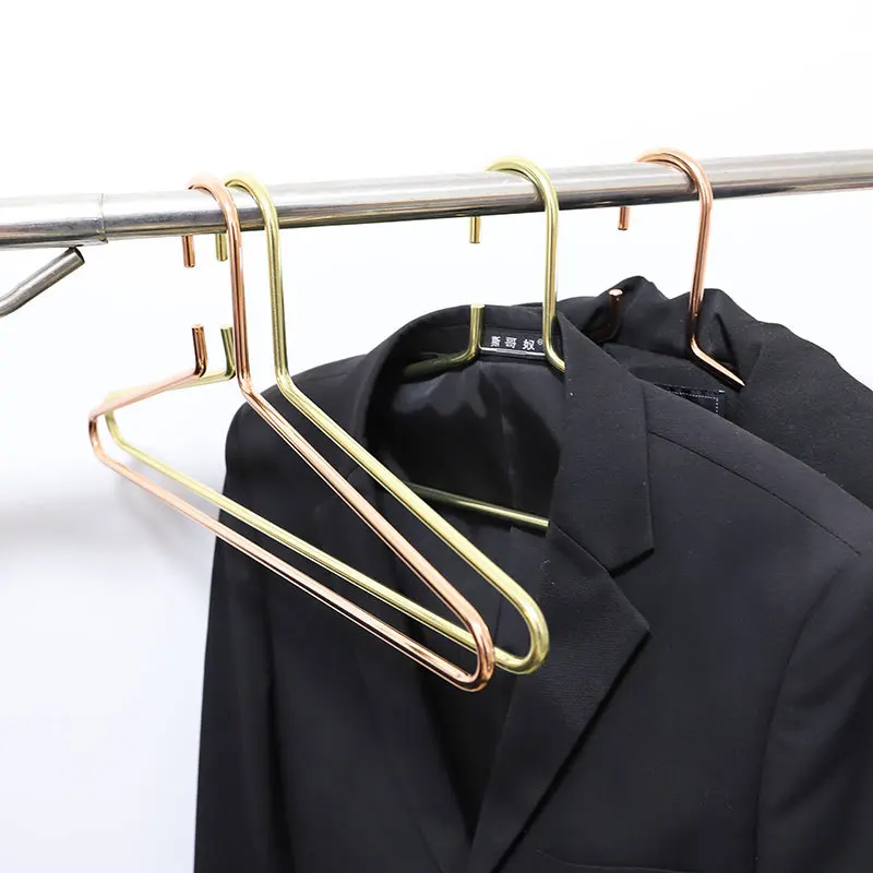 Heavy Duty Strong Coats Hanger Suit Hanger Rose Gold Metal Clothes