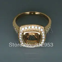 Винтаж Подушки 7 мм 18 К розовое золото Обручение Установочное кольцо sr00174