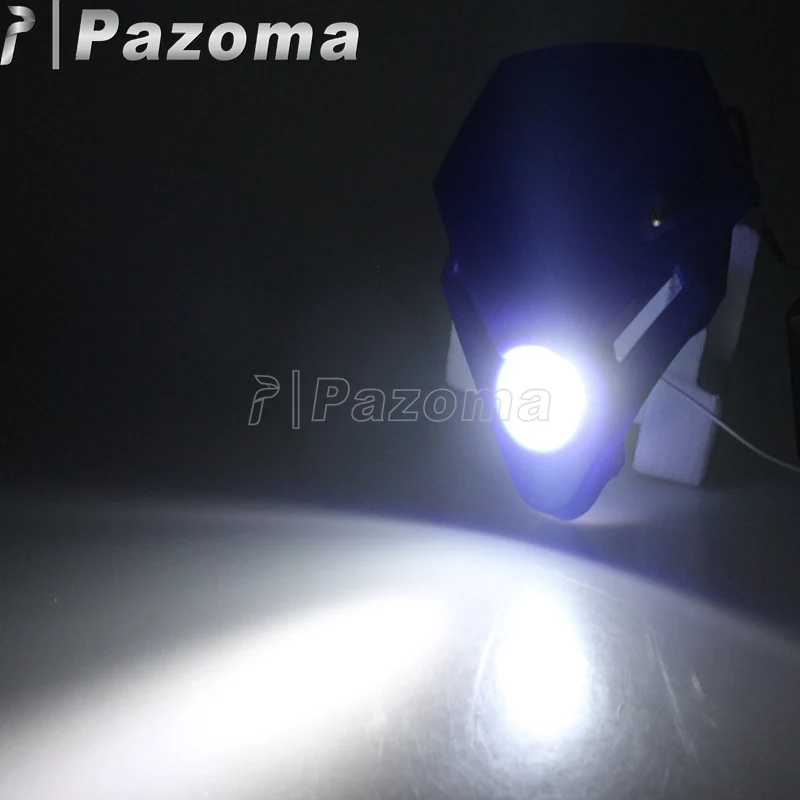 Pazoma черный Мини Мотоцикл Streetfighter Мотокросс фары эндуро фар внедорожный светодиодный для Suzuki GSX