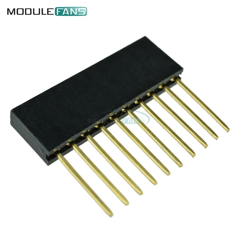 

10pcs 10 Pin Single Row Stackable Shield Female Header 2.54mm Pitch for Arduino