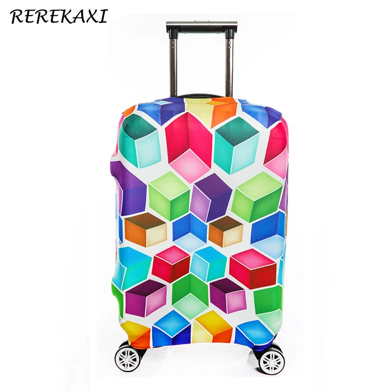 REREKAXI Travel Suitcase Elastic Protective Cover 18 32 Inch Baggage Trolley Case Cover Dust