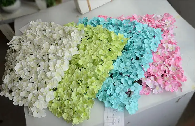 2pcs/lot 22*22cm Square Artificial Hydrangea Flowers Plastic Lawn For Wedding Home Office Decoration Arch Making