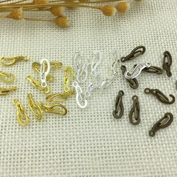 

100 PCS 8mm Copper Lobster Clasp Connectors 3 Colors Plated Clasps & Hooks DIY Jewelry Component
