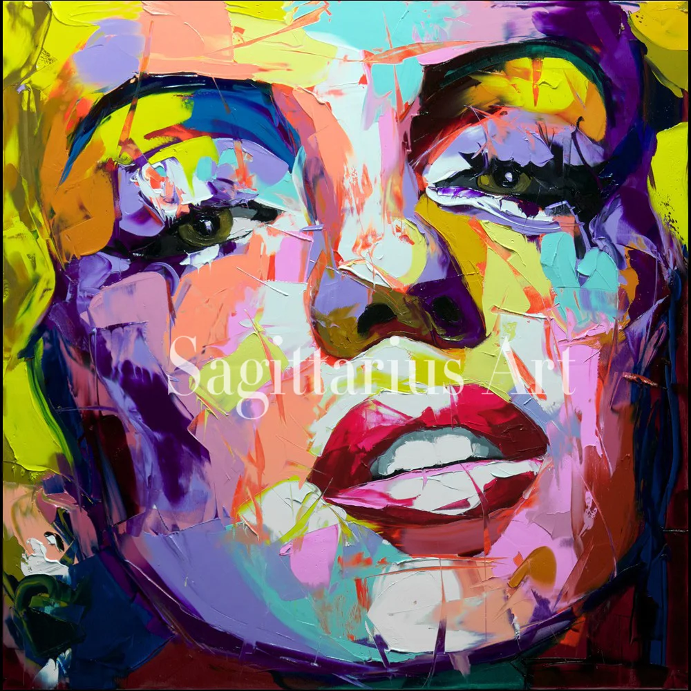 Дешево Ручная роспись Франсуаза nielly дизайнер Прохладный Уход за кожей лица Книги по искусству Палитры нож неназванной 149 картина маслом canvens Спаль...