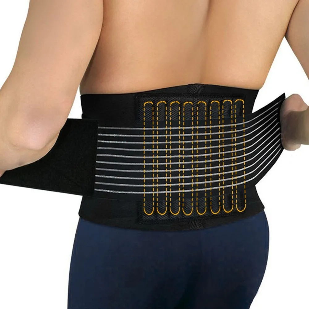 

Adjustable Magnetic Therapy Back Waist Support Brace Belt Double Pull Strap Gym Double Adjust Back Pain Relief waist support